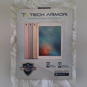 Tech Armor HD Clear Screen Protector 2 Pack | iPad Air/2 | New | Scratch Protect